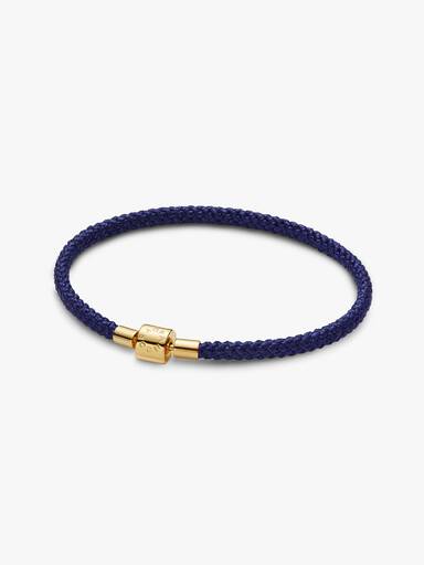 Schimmerndes Blaues Kordel-Armband