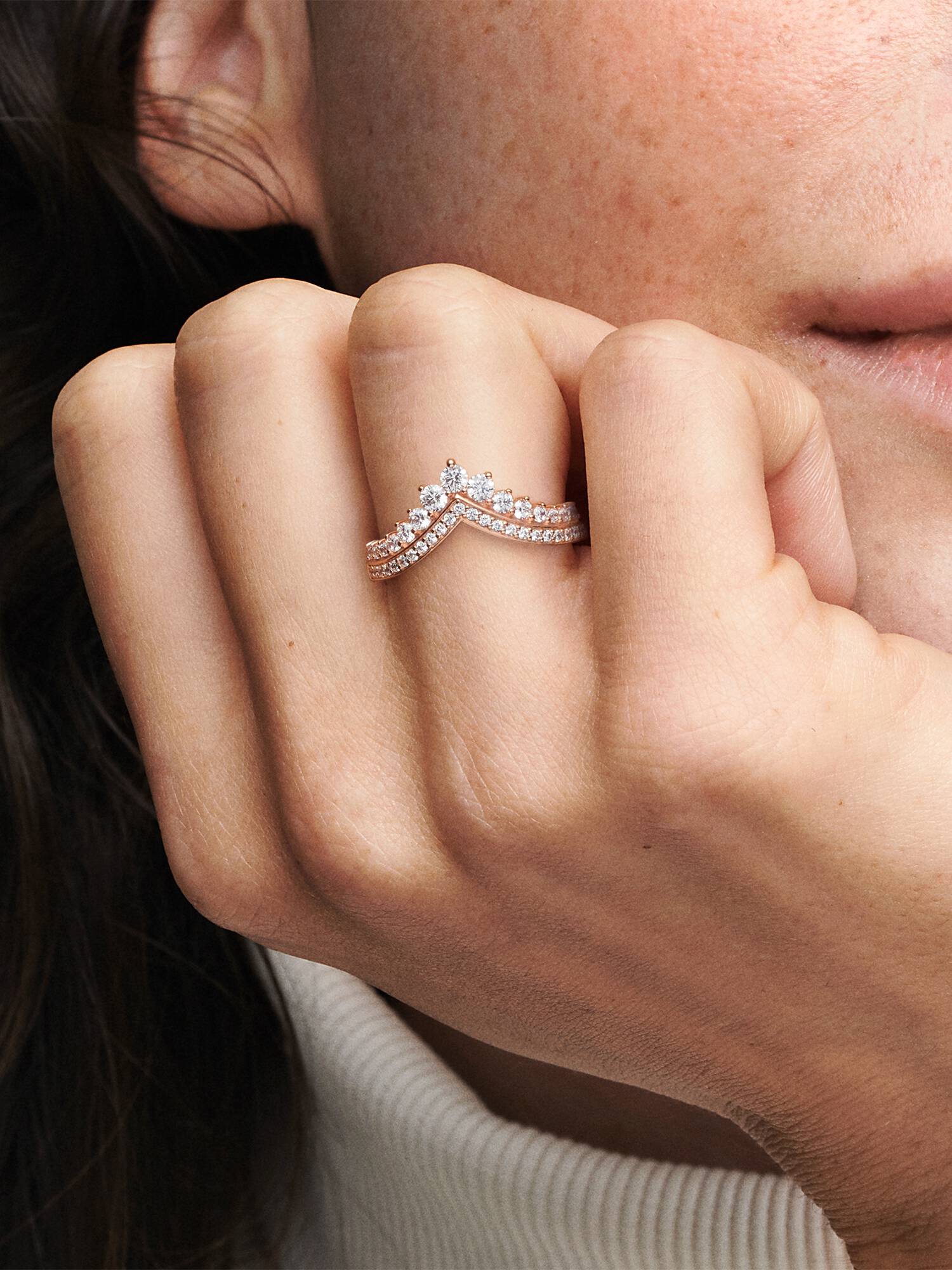Prinzessin-Wishbone Ring