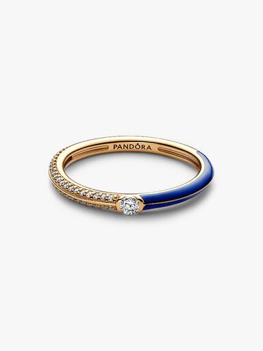 Pandora ME Pavé & Blau Doppelring