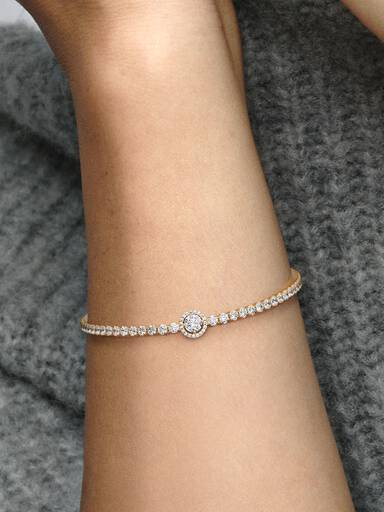 Funkelnder Kranz Tennisarmband