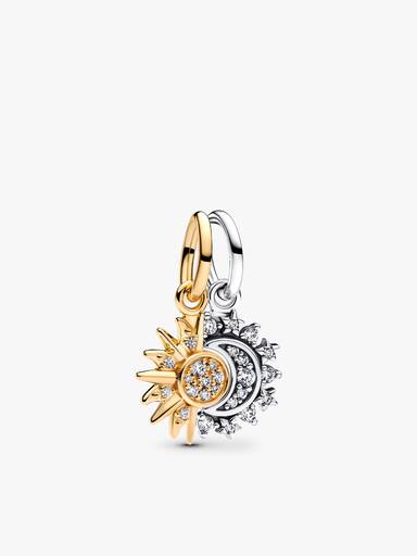 Schmuckset Sonne und Mond Charm-Halskette