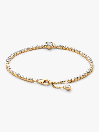 Funkelndes Herz Tennisarmband
