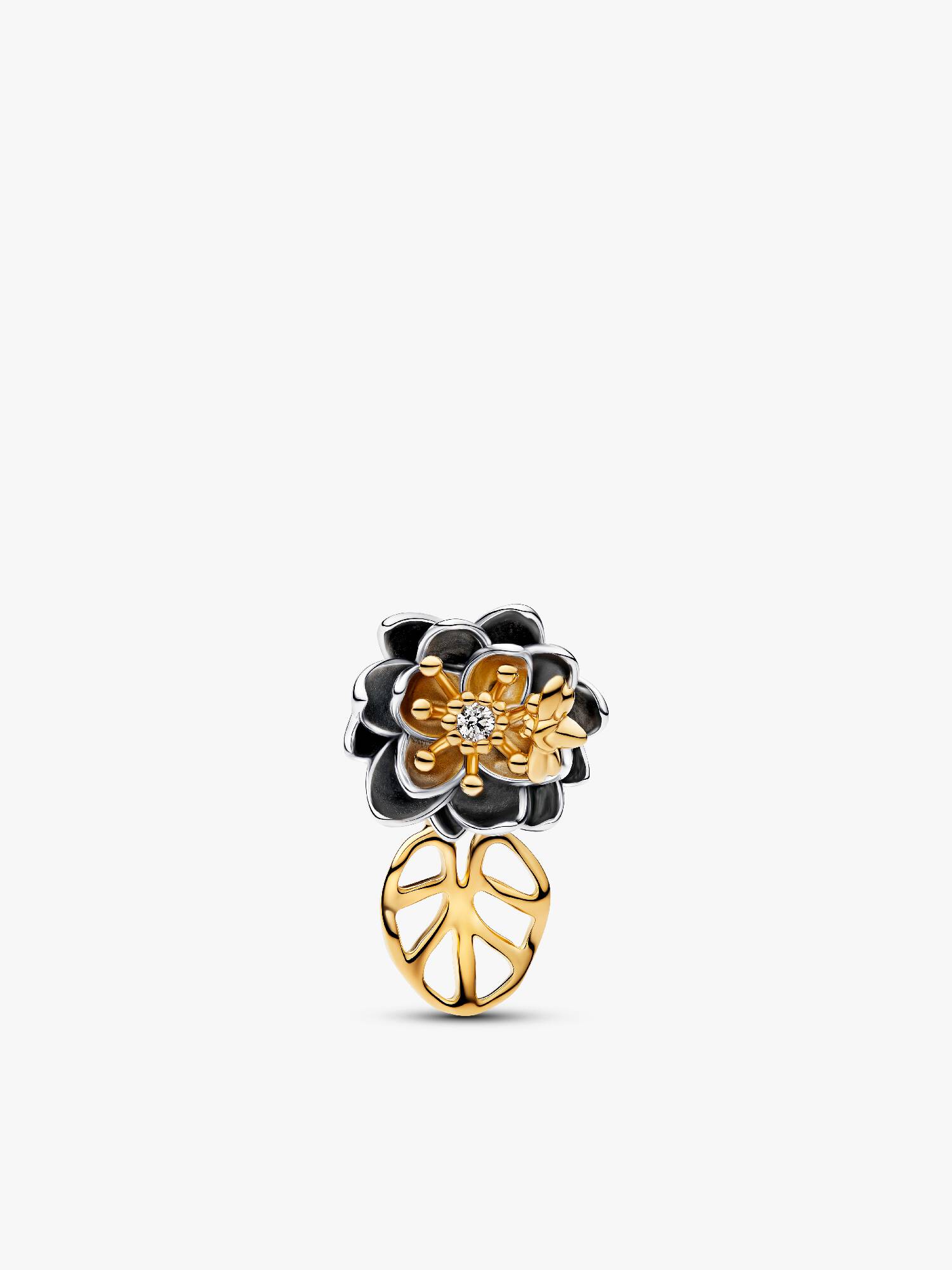 Disney Prinzessin Tiana Seerose mit im Labor gezüchtetem Diamant Charm