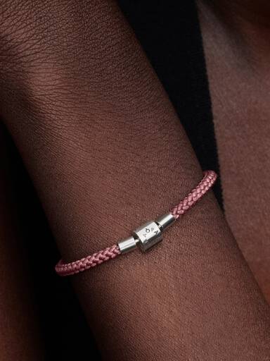 Schimmerndes Rosafarbenes Kordel-Armband