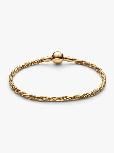 Runder Pandora Verschluss Gedrehtes Schlangen-Gliederarmband