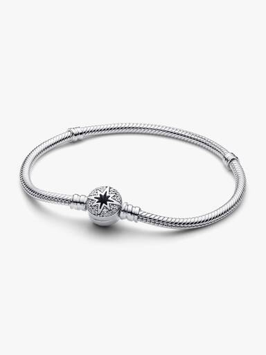 Schlangen-Gliederarmband mit Polarstern-Verschluss