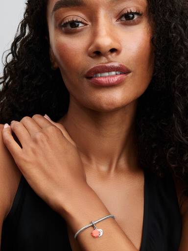 Korallenrote Muschel Doppelter Charm-Anhänger