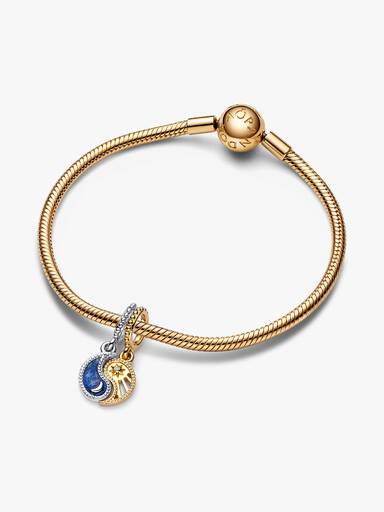 Bicolor Teilbarer Sonne & Mond Charm-Anhänger
