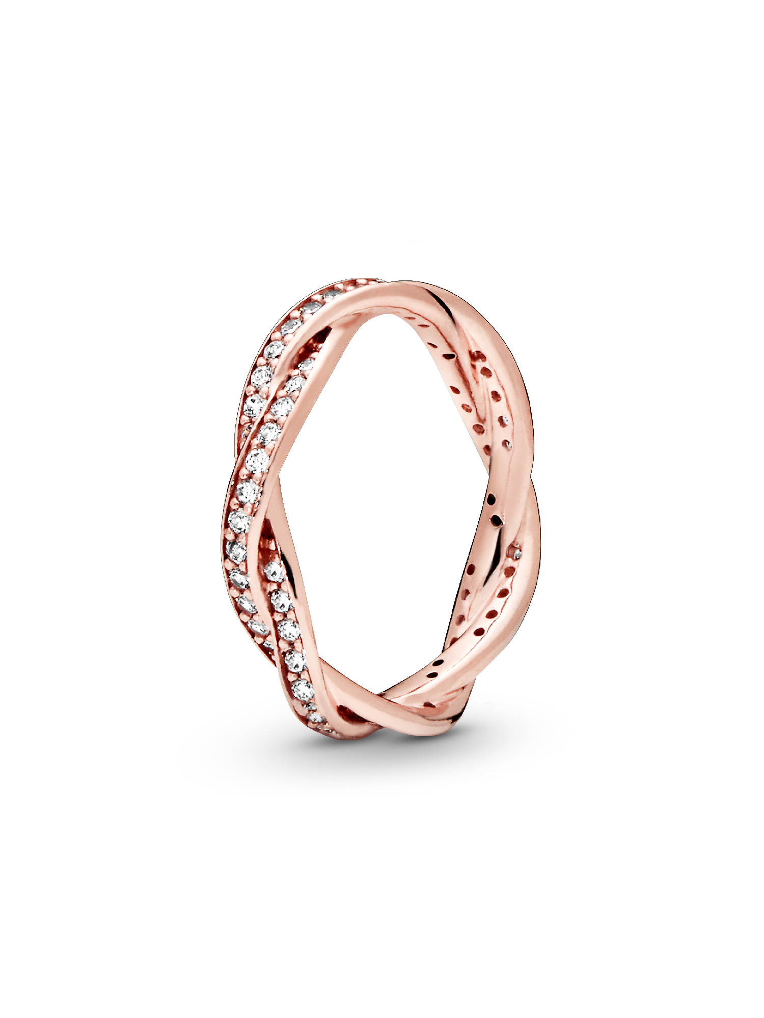 Funkelnde Gedrehte Linien Ring