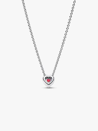 Erhabenes Rotes Herz Collier-Halskette