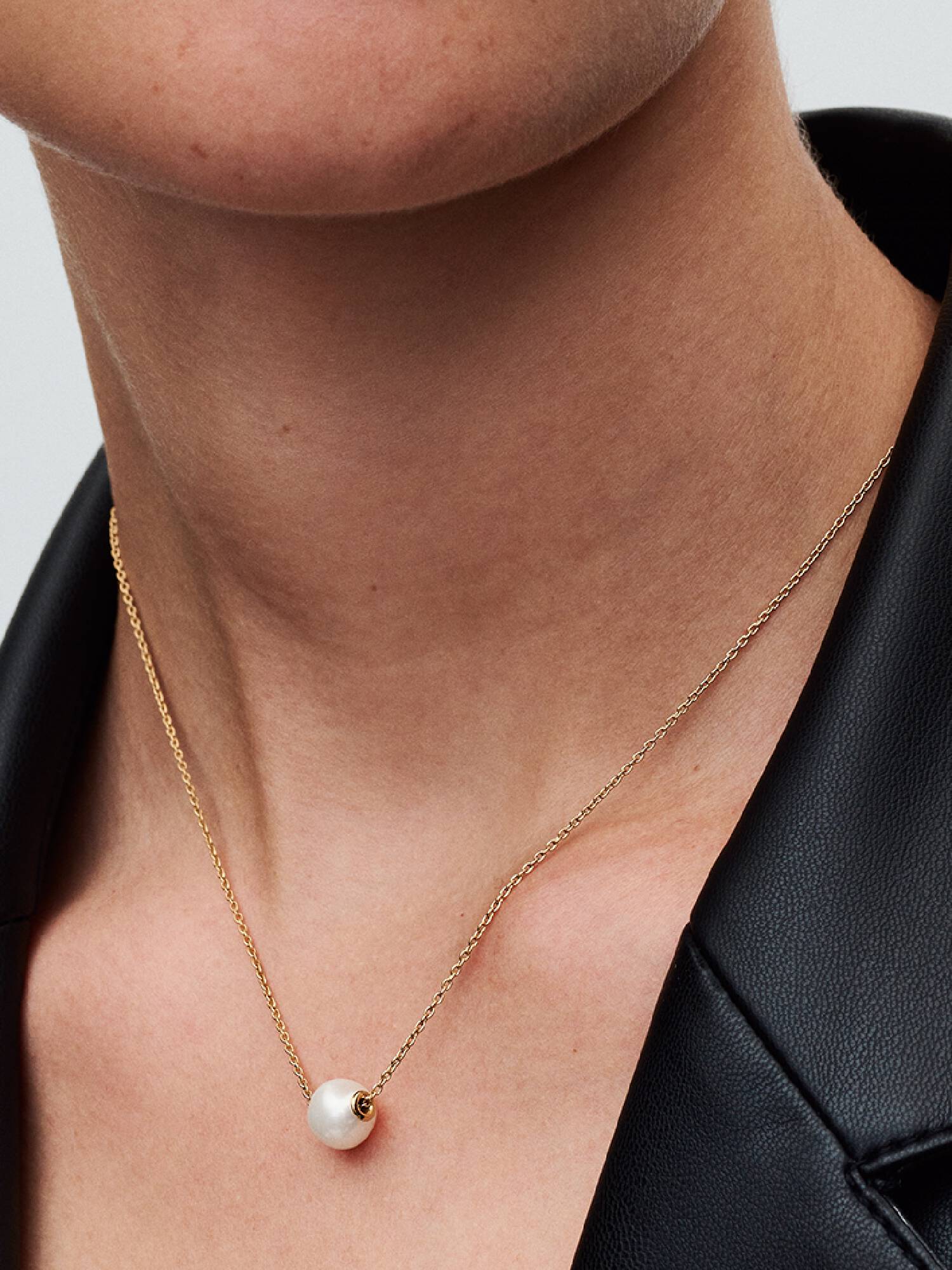 Behandelte Süßwasserzuchtperle  Collier-Halskette