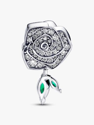 Funkelnde Blühende Rose Charm