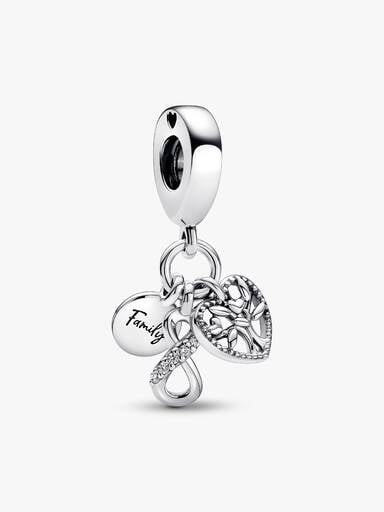 Family Infinity Triple Charm-Anhänger