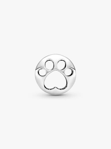 Offen gearbeiteter Hundepfotenabdruck Charm