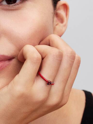 Rotes Chakra Herz Ring