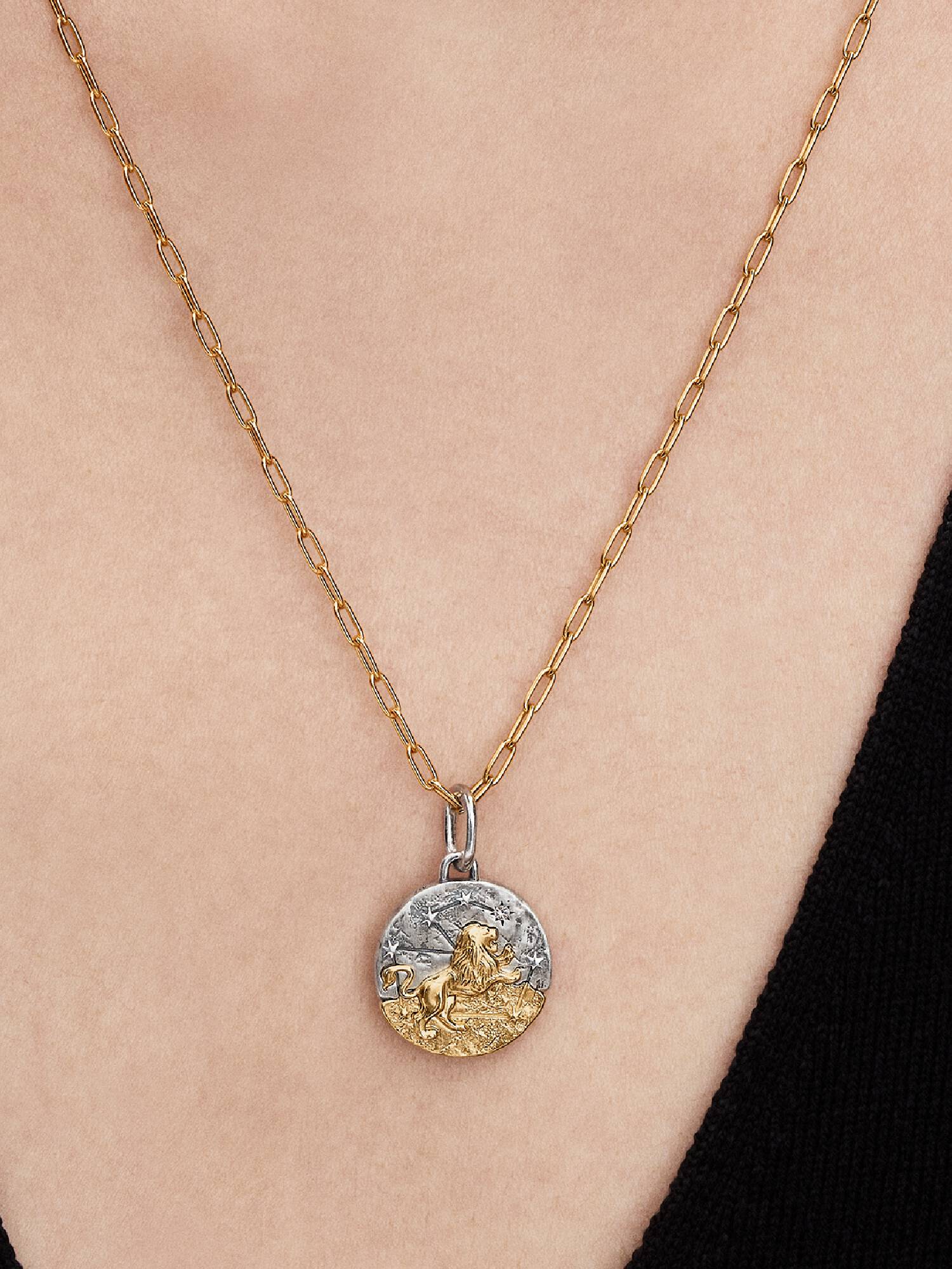 Sternzeichen Löwe Medaillon-Charm