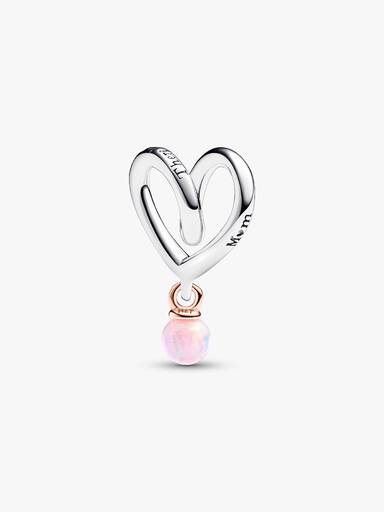 Bicolor Eingehülltes Herz Charm