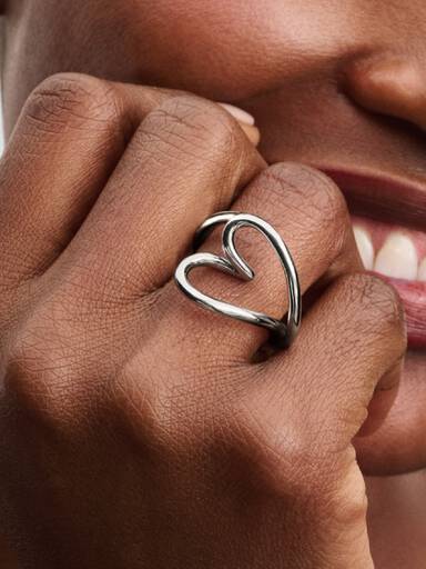 Organisch Geformtes Herz Ring