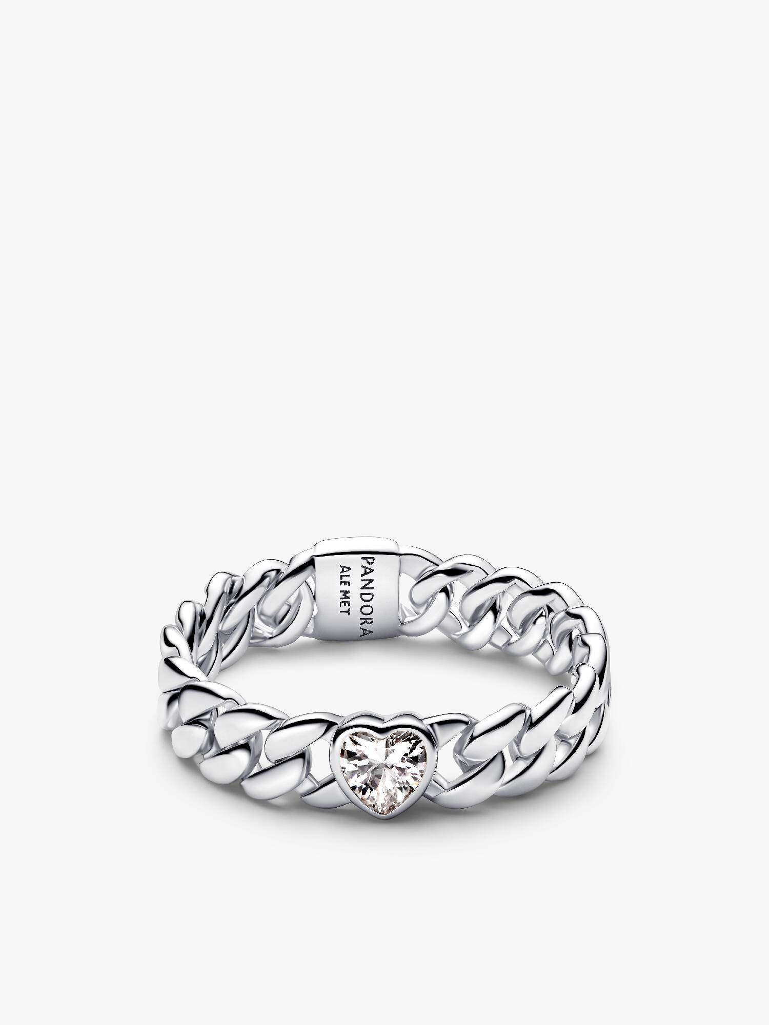 Herz Cuban-Kette Ring