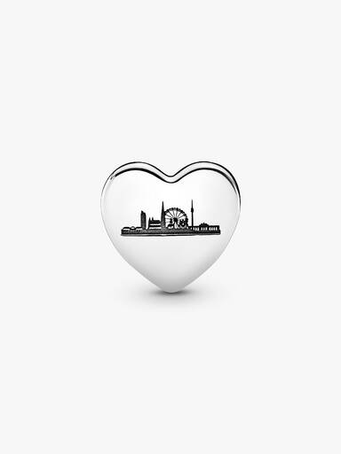 Wien Skyline Herz Charm
