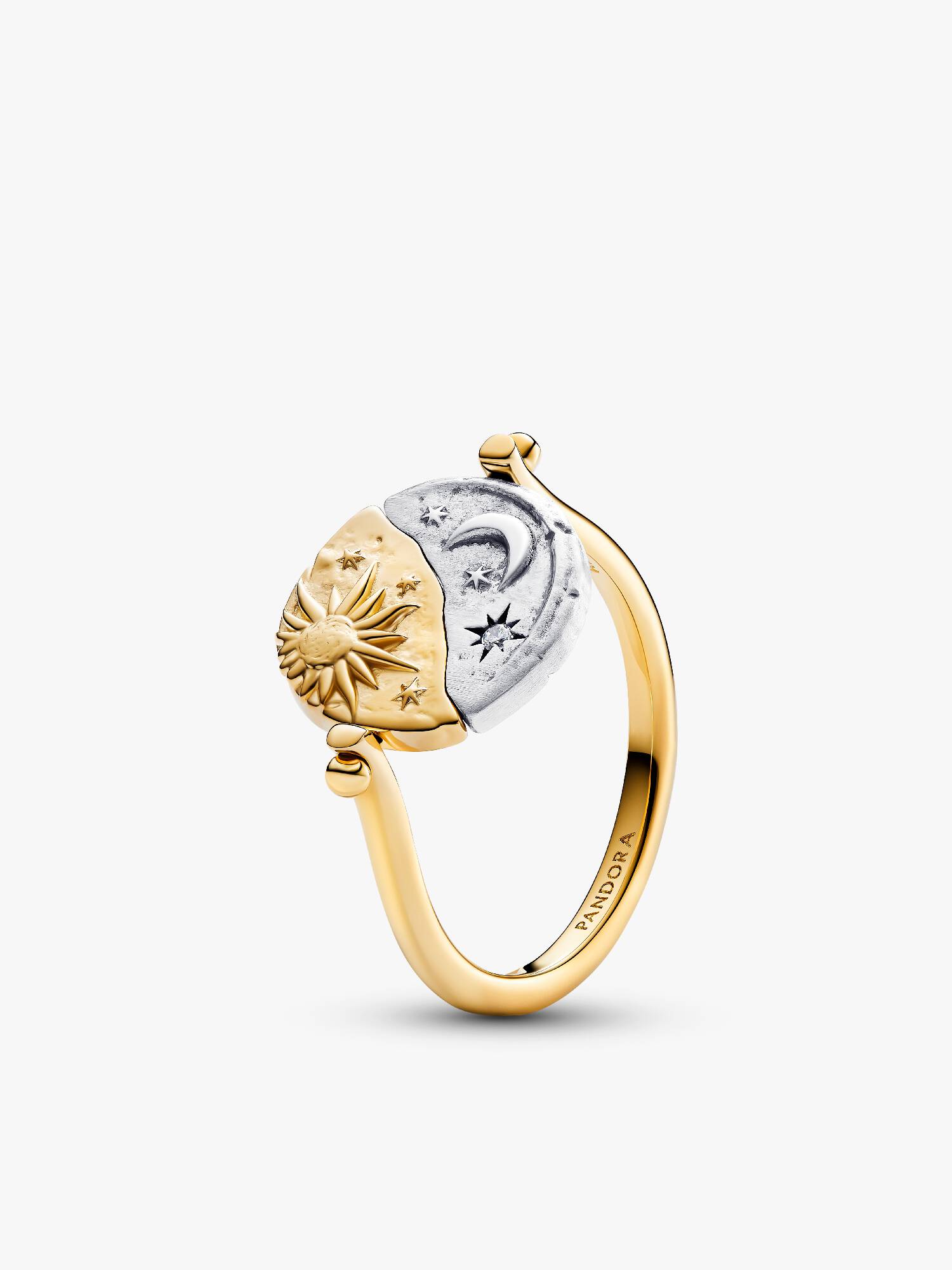 Sonne & Mond Wendbarer Medaillon-Ring