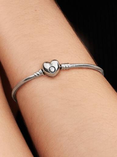 Moments Herz und Schlangen-Gliederarmband