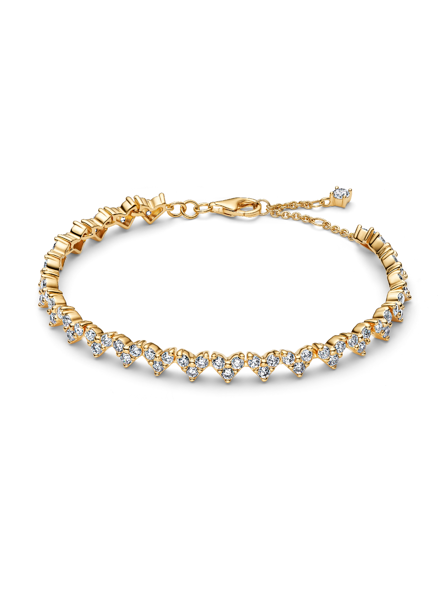 Drei Steine Herz Armband
