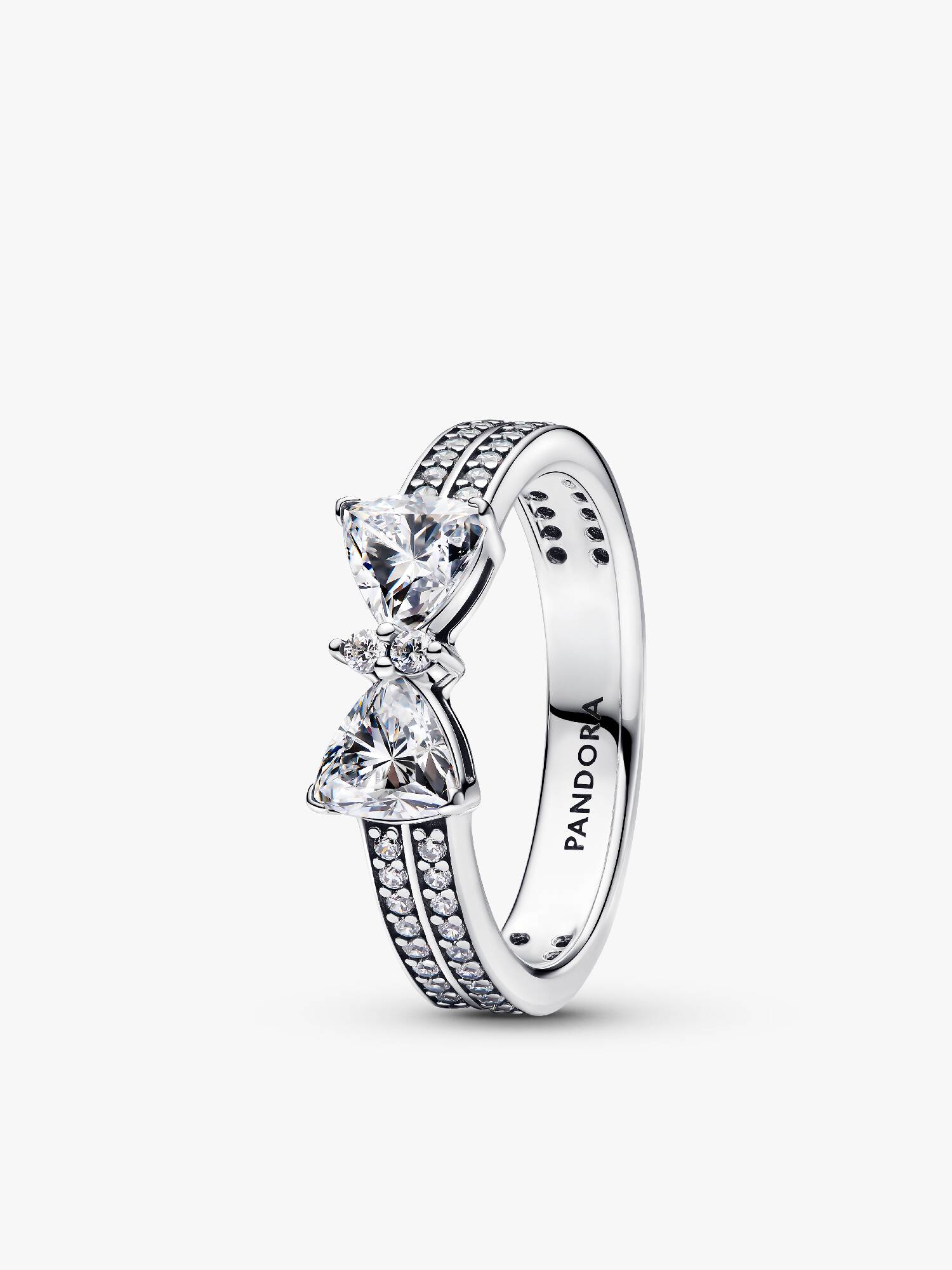Funkelnde Schleife Doppelreihiger Ring