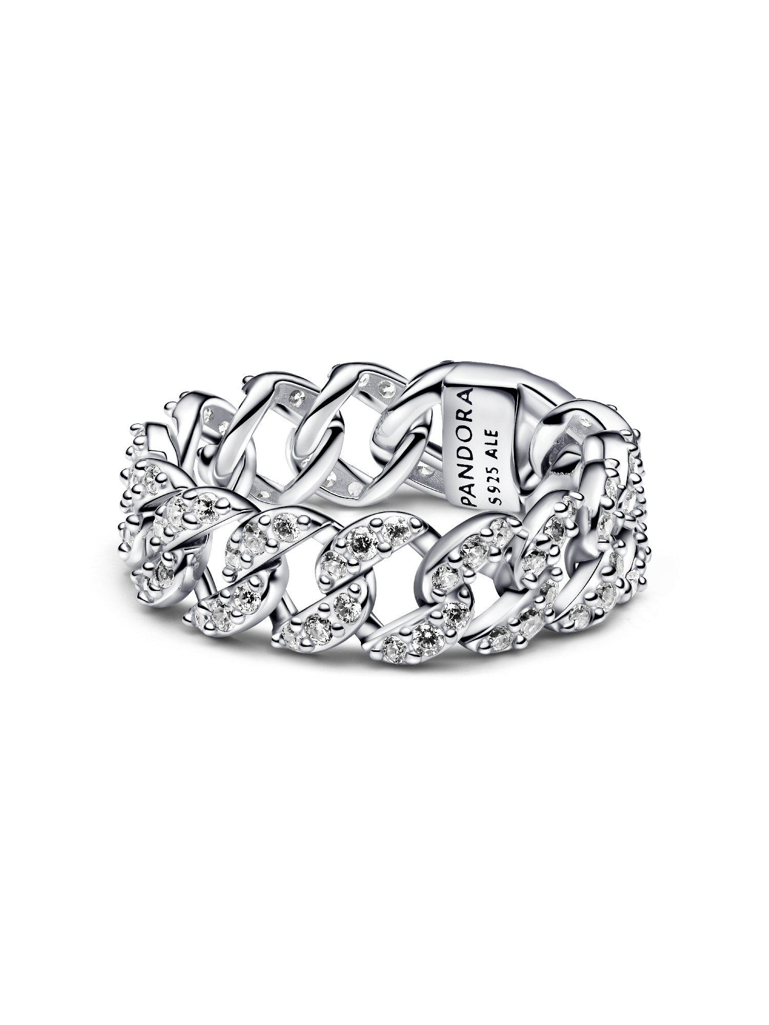 Pavé Cuban Ketten-Ring