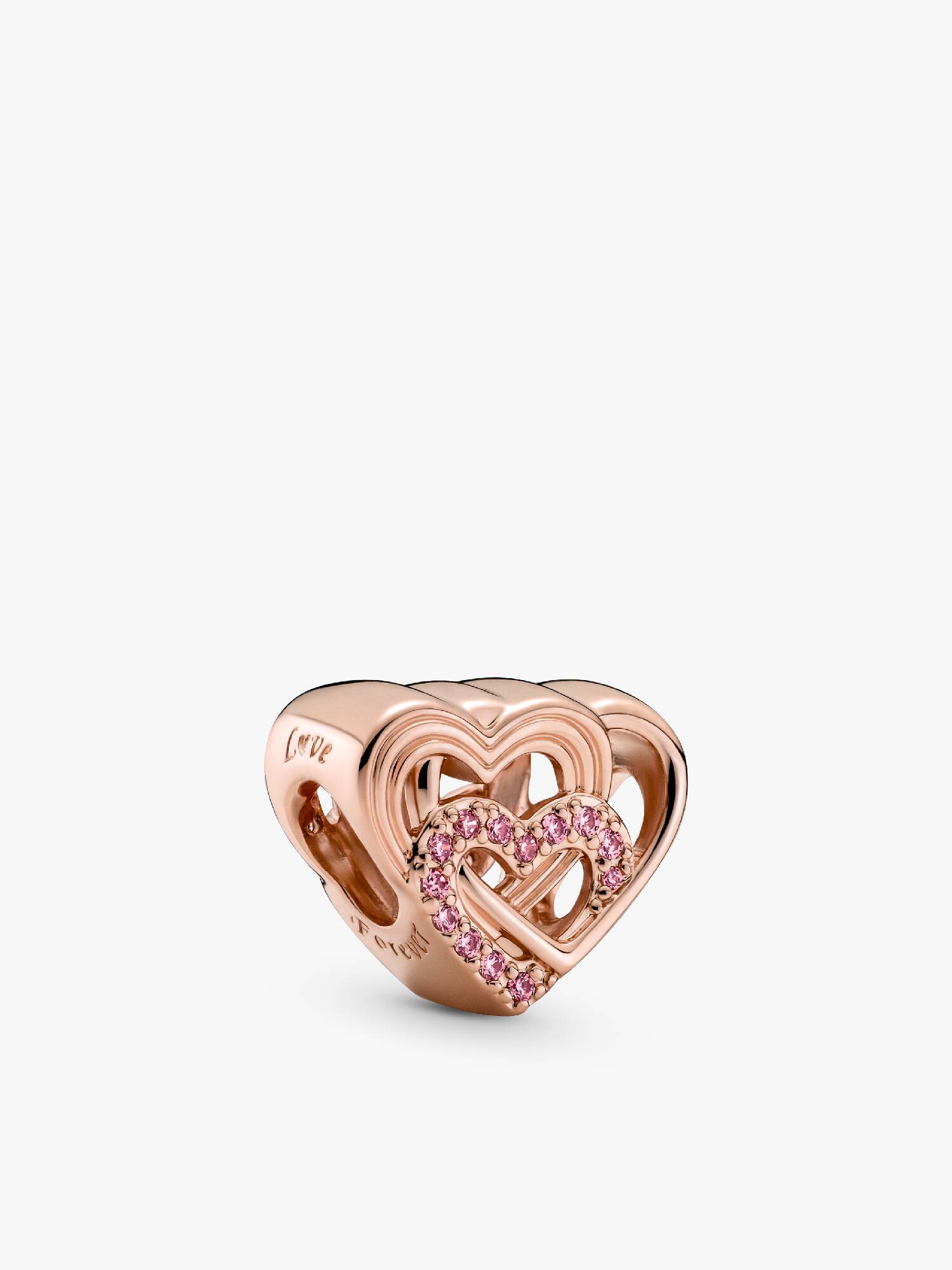 Verschlungene Liebesherzen Charm