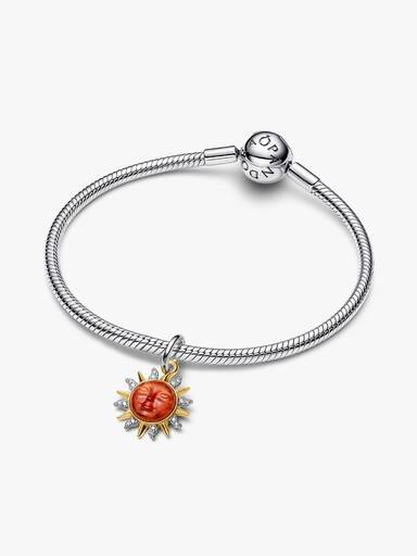 Wirbelnde Sonne Bicolor Charm-Anhänger