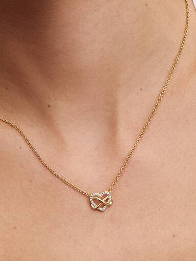 Funkelnde Unendlichkeits-Herz Collier-Halskette