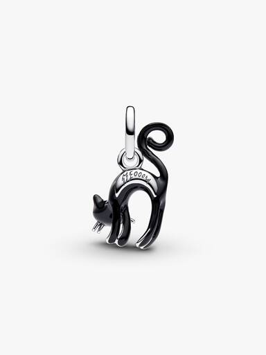 Schwarze Katze Charm-Anhänger