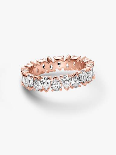 Abwechselnd Funkelnder Band-Ring