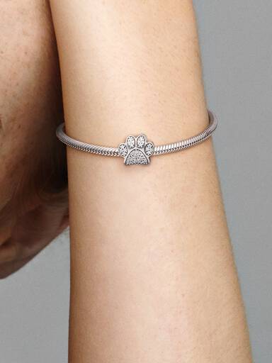 Funkelnder Pfotenabdruck Charm
