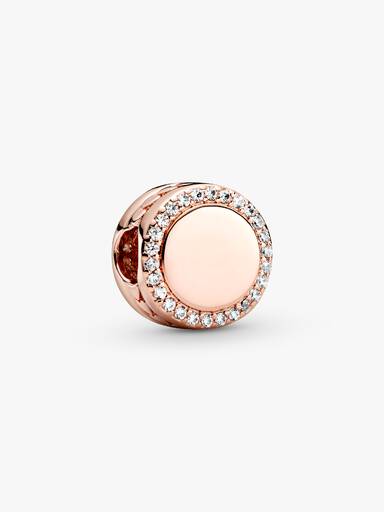 Gravierbarer Funkelnder Knopf Charm