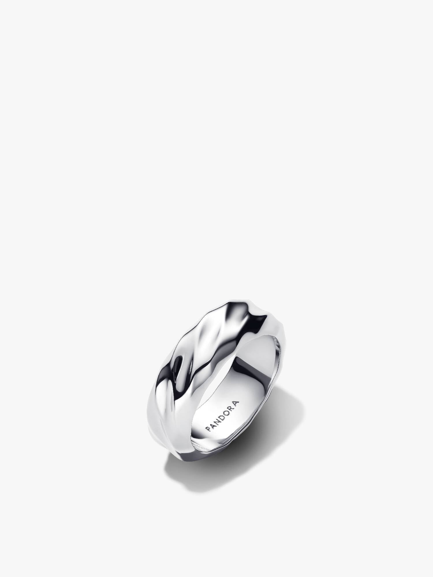 Gewellter Breiter Band-Ring