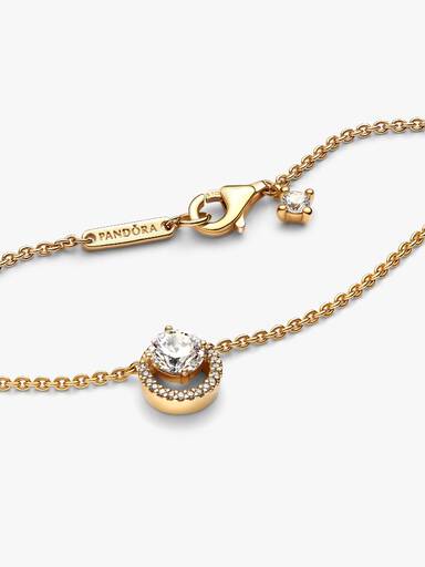 Funkelnder Runder Strahlenkranz Collier-Halskette