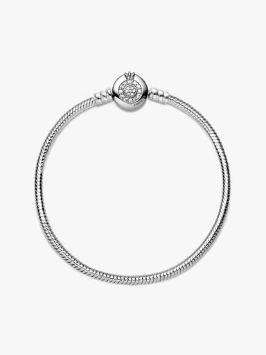 Funkelndes Crown O Schlangen-Gliederarmband