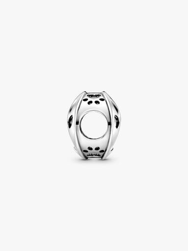 Offen gearbeiteter Hundepfotenabdruck Charm
