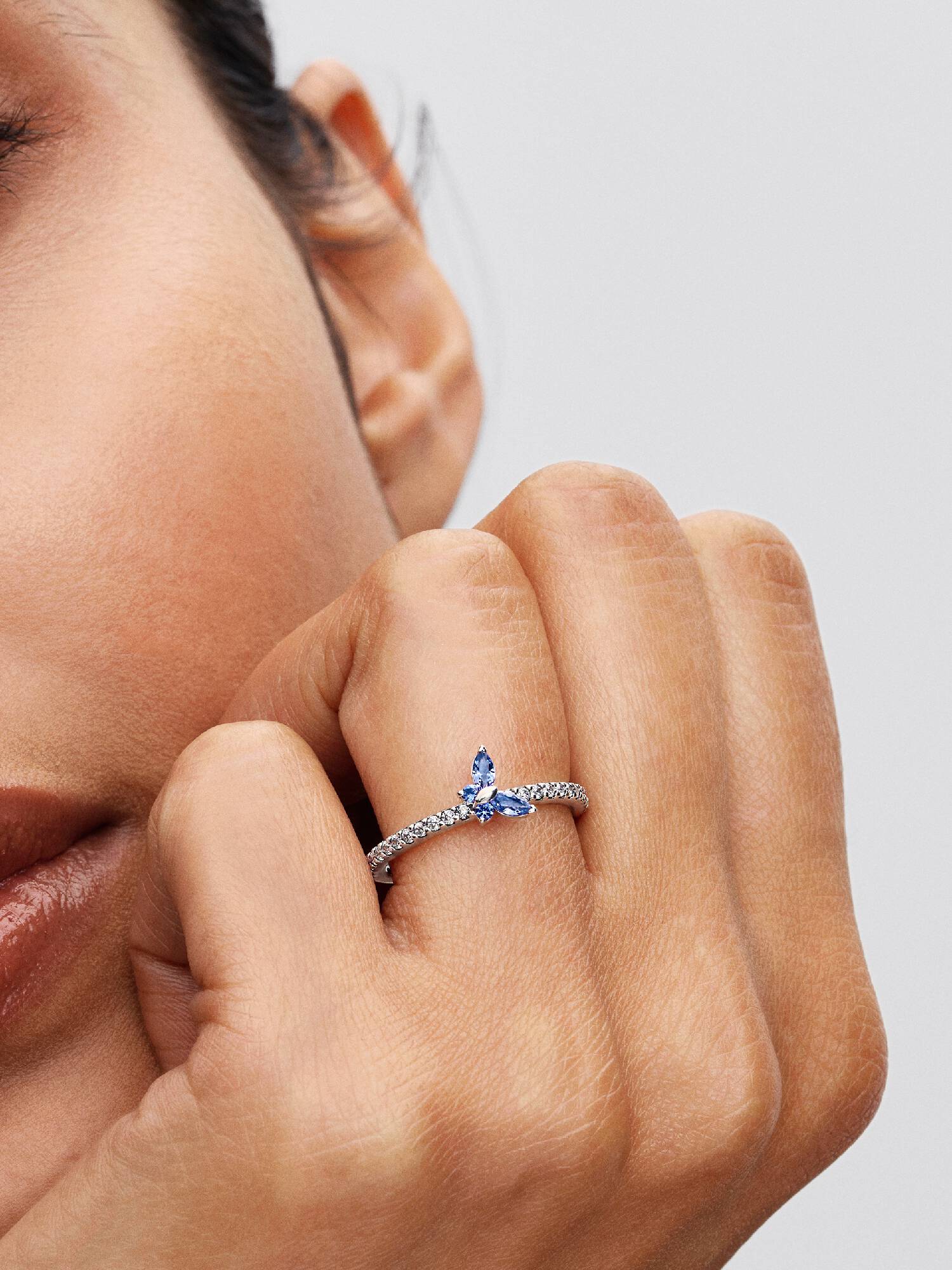 Glitzernder Schmetterling Ring