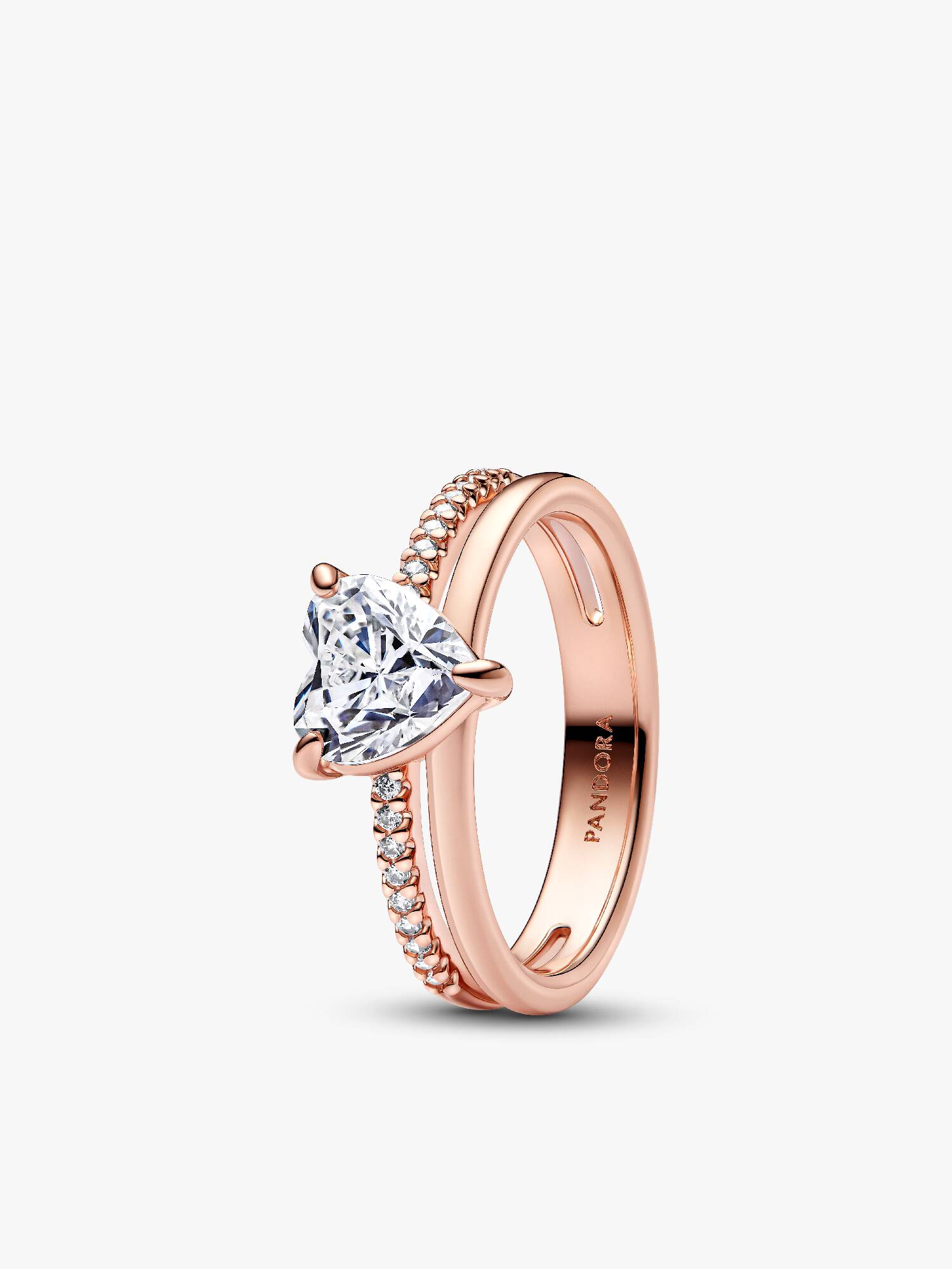 Doppelband Herz Ring
