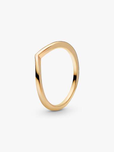 Polierter Wishbone-Ring