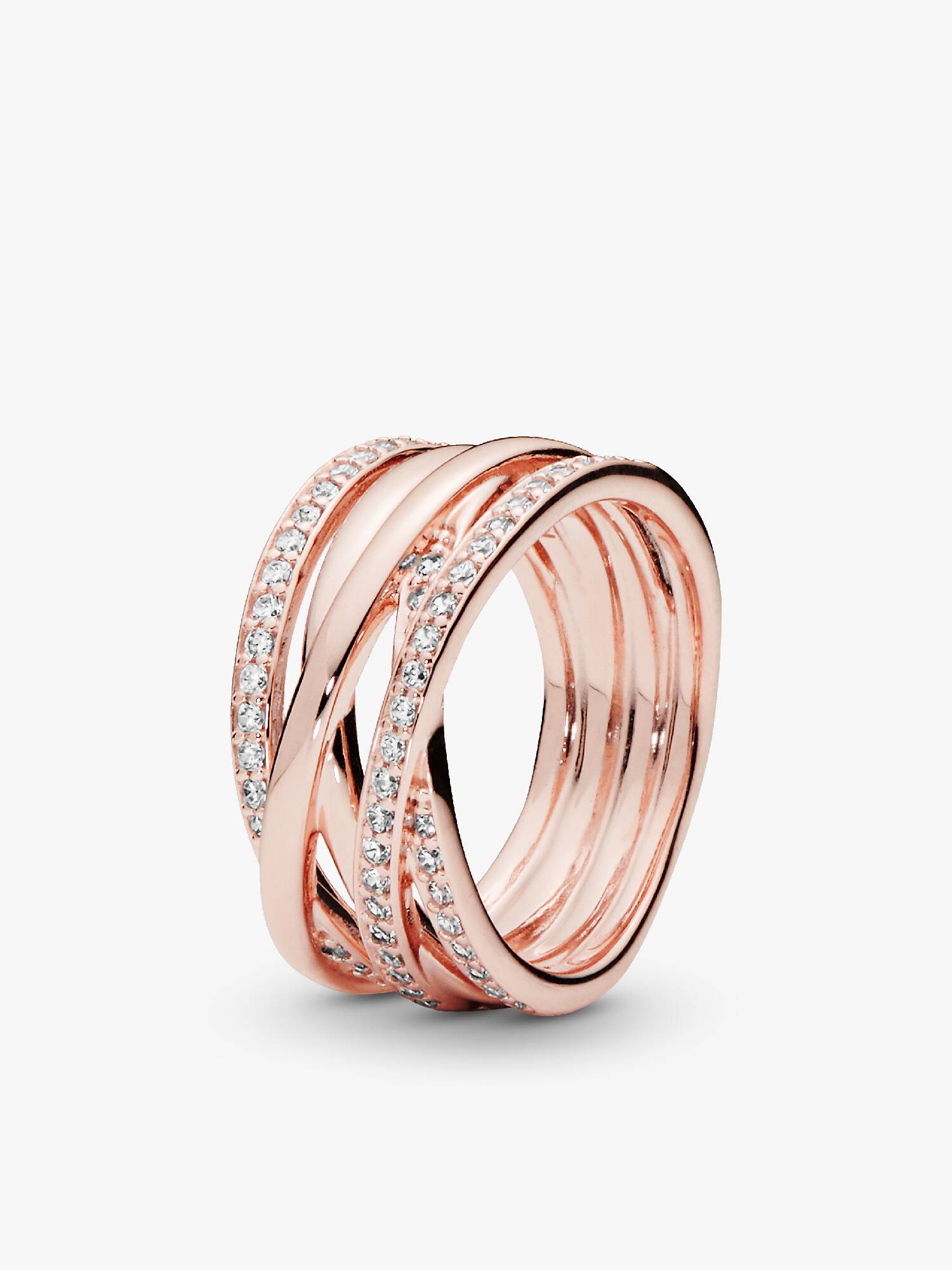 Funkelnde und Polierte Linien Ring