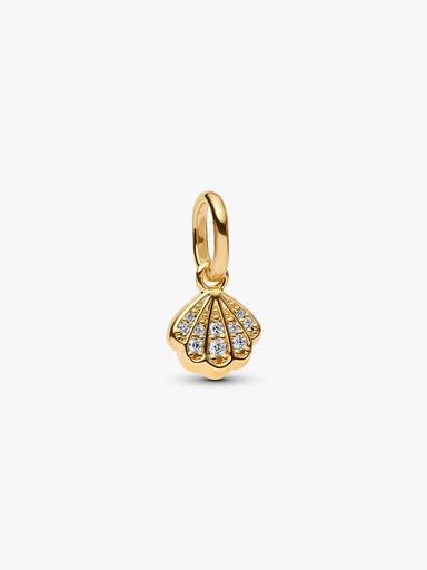 Funkelnde Muschel Mini-Charm-Anhänger