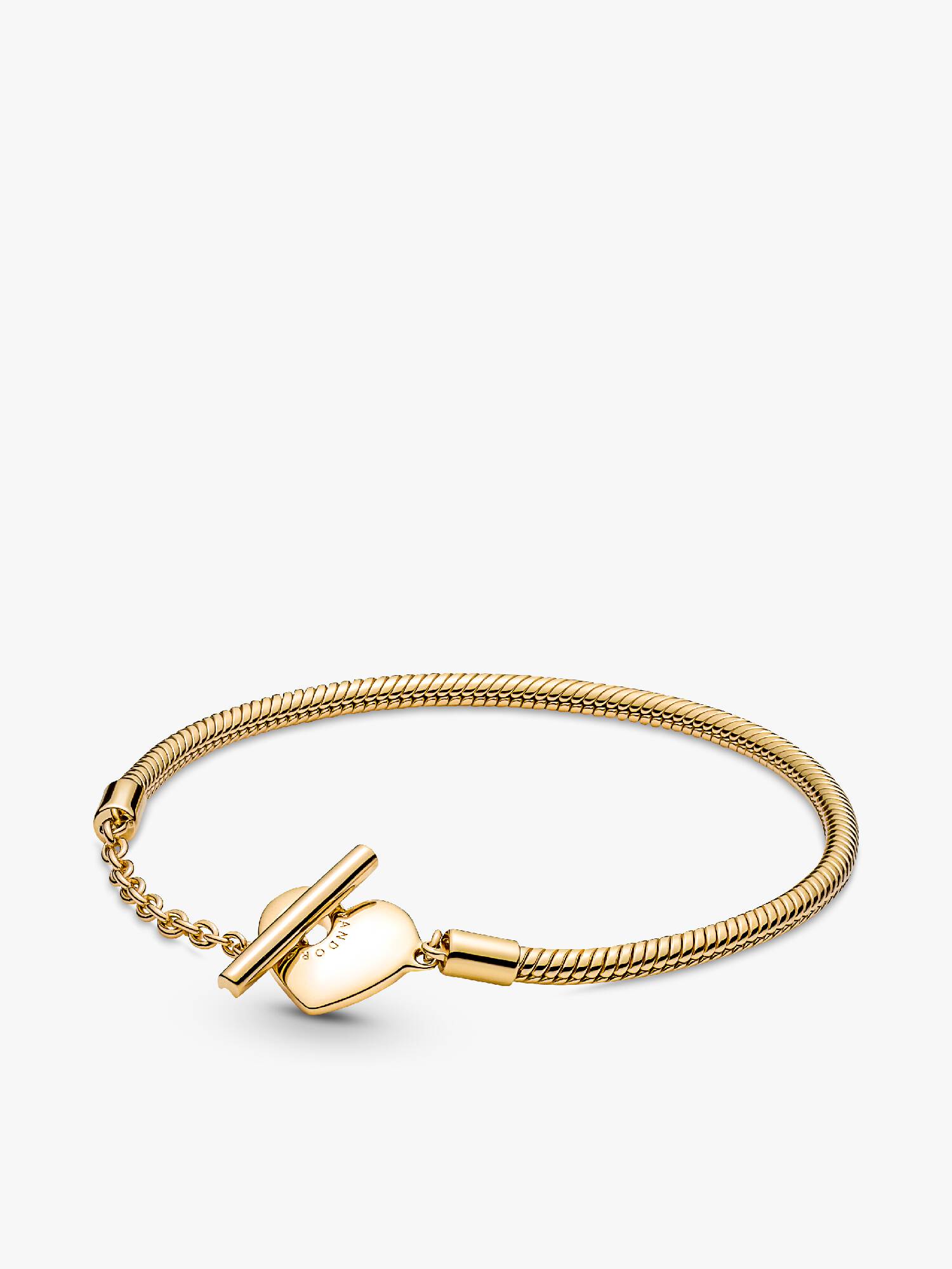Pandora Moments Herz T-Verschluss Schlangen-Gliederarmband