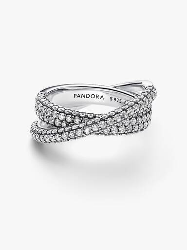 Pandora Timeless Pavé Gekreuzter Doppelband-Ring