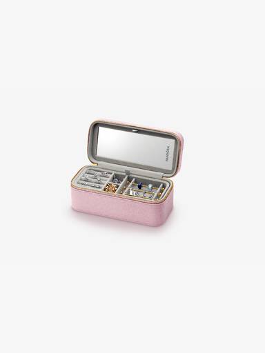 Kleine rosafarbene Schmuckbox