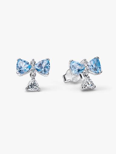 Bridgerton Blaue Schleife Ohrstecker