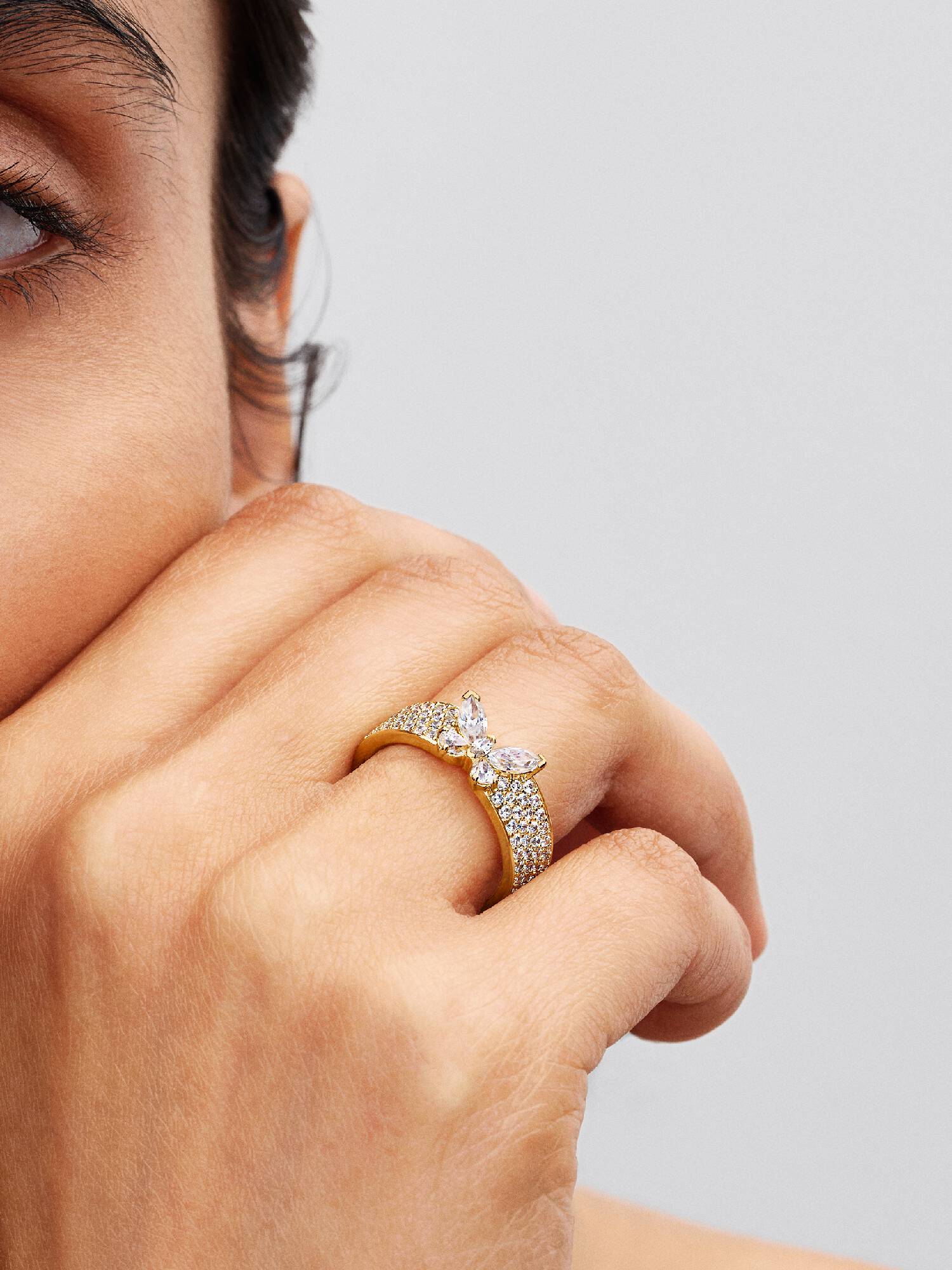 Funkelnder Schmetterling Markanter Ring